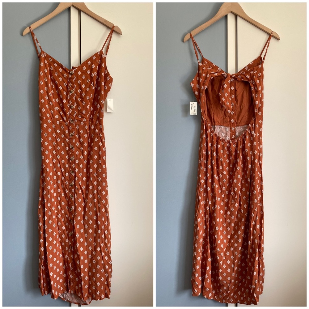 AEROPOSTALE geometric printed open back dress